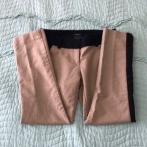 Ann Taylor striped tan and black cropped pants
